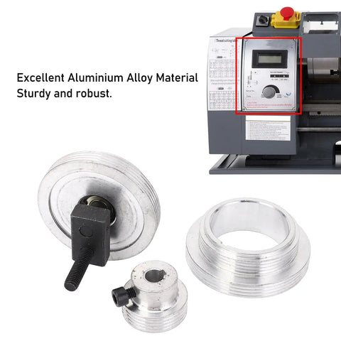 Heavy Duty Mini Lathe Belt Pulley In Aluminum Alloy With Easy Install Compatible With MX210 WM210 and 8x16 220x400 220x600