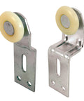 Sliding Closet Door Roller Kit With 1 Inch Wheel Diameter And Convex Edge Plastic Rollers, Stamped Steel Construction