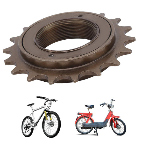 Close-up of 18 Tooth Steel Single Speed Freewheel For Bicycles Durable Replacement Part With Precise Internal Threads For Tight Hub Fit