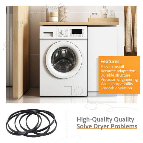 87 Inch 4 Rib Dryer Belt Replacement One Quarter Inch Wide For Wide Range Of Front Load Dryers Includes WE12X82 WE12X10014 AP4379804 WE12X42 WE12X82P Durable Construction For Long Lasting Performance Easy To Install With Minimal Tools. Front load dryer belt replacement, black 4-rib belt