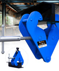 FITHOIST blue beam clamp for I-beams; 3-ton capacity, adjustable opening 3.1–12.6 in, lifting rigging clamp