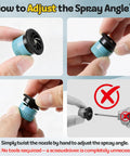 How to adjust Premium Variable Arc Nozzles 10 Pack Adjustable 0 To 360 Degree Sprinkler Heads without tools.