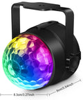 Two Pack Sound Activated Party Lights With Remote Control Disco Ball Light And DJ Strobe Lamp for home parties, 3.27-inch size