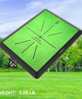 Premium Golf Hitting Mat With Swing Path Feedback For Indoor And Outdoor Practice 16 By 12 Inch in green field