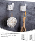 Two Pack Pot Lid Rack Wall Mounted Organizer For Kitchen And Bathroom No Punch Installation with hooks holding bath items