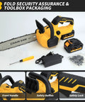 12 Inch Cordless Electric Chainsaw With 20V Battery Auto Oiler Dual 4.0Ah Batteries Two Chains Compact Light Design For Tree Trimming