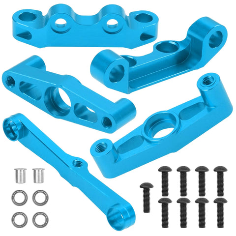 Beefy Aluminum Steering Knuckle Kit And A-Arms Suspension Upgrade For TT-02 1/10 RC Car with mounting hardware and bolts