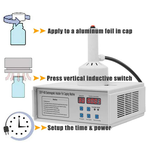 Portable Handheld Induction Sealer Fits 20Mm To 100Mm Caps 110V Digital Display That Turns Bottle Capping Into A No Sweat Job With Reliable Knockout Seals Always