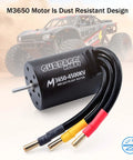 3650 4500KV Brushless RC Motor High Speed Waterproof Upgrade For 1 To 10 RC Cars And Trucks with an RC car in background