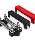 Hardcore 12V Power Distribution Terminal Block And Battery Bus Bar Kit With Insulated Negative Positive Terminals For Trucks RV Boats And ATV Rigs Built Tough For Weekend Warrior Rides components with covers
