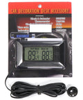Amazon smart digital car thermometer with dual Fahrenheit/Celsius display and exterior probe, 9.9 ft weatherproof sensor cable
