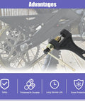 CILOYU universal motorcycle chain breaker tool, black plastic body with metal screw, installed on rear chain for #420-530