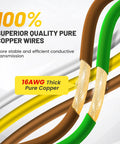 16AWG pure copper wires detail from 4 Pin 5 Wire Trailer Wiring Harness 18 Inch Replacement Kit With 16AWG Pure Copper Conductors