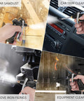 Pro Grade Air Blow Gun Set With Brass Adjustable Nozzle Three Flow Extensions Six Sealing Rings for versatile cleaning tasks