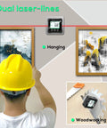 Rechargeable Magnetic Angle Finder With 0.01 Degree Resolution And 0.2 Degree Accuracy For DIY And Pro Woodworking Plumbing And Metalwork Ready To Roll Out Of The Box For Easy Leveling And Precision Angle Setup. Magnetic digital angle gauge on wall hanging and woodworking setup
