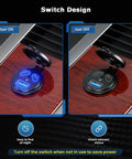 Heavy Duty Road Warrior Plug And Play Car Charger dual port Type C USB socket with illuminated switch design for easy use.