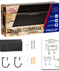 Packaging of Heavy Duty Cast Aluminum Wall Mount Mailbox With Newspaper Hooks Rustproof White Outdoor Mailbox For Porch Or Home Entrance Easy To Install Tough As Nails Coastal Ready Finish 16 By 4.25 By 8.25 Inches, showing mailbox components and installation instructions.