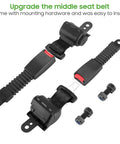 Universal Golf Cart Seat Belts Set Of 2 With 42 Inch Retractable Length Fits Yamaha EZGO Club Car Go Kart UTV And More No Fuss Install