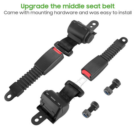 Universal Golf Cart Seat Belts Set Of 2 With 42 Inch Retractable Length Fits Yamaha EZGO Club Car Go Kart UTV And More No Fuss Install