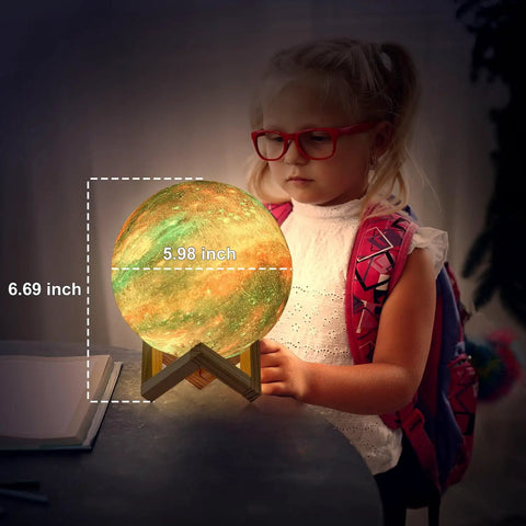 Moon Lamp Galaxy Night Light 3D Printed LED Moon Light With Stand 16 Color Options Remote And Touch Control USB Rechargeable