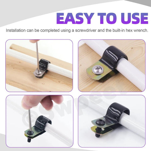 Go To DIY Cable Clamp And Hardware Kit With 161 Piece Bundle Including 64 Vinyl Coated Cable Clamps In 5mm To 25mm Range And One Quarter Inch Hole Plus 95 Hex Screws Nuts Self Drilling Screws And Rubber Cushioned Clips For Pipes And Wires installation guide