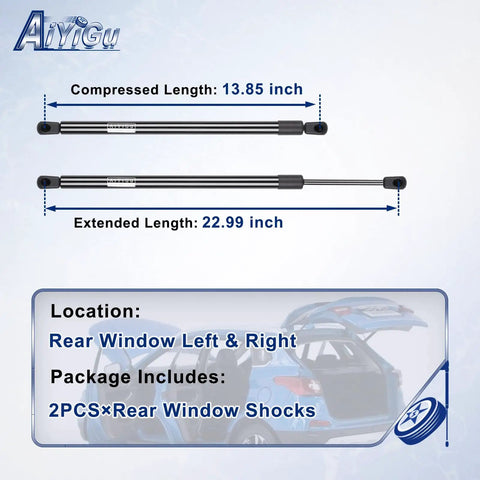 6602 Rear Window Glass Shocks Struts Lift Supports Gas Springs For 2007 To 2010 Jeep Wrangler JK Replacement SG214054