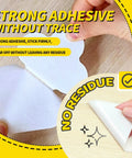 Hands peeling Heavy Duty Rug Gripper Tape With Detachable Hook And Loop Strips For Hardwood Floors And Tile Keeps Area Rugs In Place