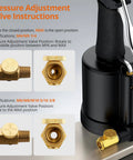 Your Go To Heavy Duty Pneumatic Hydraulic Rivet Nut Set Kit With Eight Mandrels showing pressure adjustment valve details for installation.
