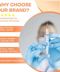 Person holding 3ml Luer Lock Syringe 25 Gauge 1 Inch Individually Packaged 100 Pack Pro Grade Industrial Lab Tools in gloves.