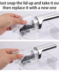 Hands replacing transparent Replacement Slushie Spout For Frozen Drink Machines FS300 FS301C FS301