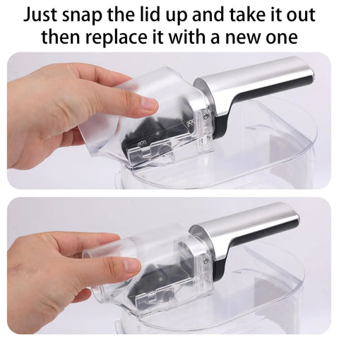 Hands replacing transparent Replacement Slushie Spout For Frozen Drink Machines FS300 FS301C FS301
