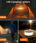 3 In 1 Camping Light And String Set With 32.8 Ft Reach shown in tent, handheld, and on picnic table