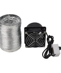 Super Handy Usb Adjustable Soldering Fume Extractor Smoke Absorber Fan With Duct Pipe, black fan with duct and control box.