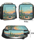 Desert Cactus Lunch Bag With Thick Insulation Leakproof Cooler Tote On The Go Water Resistant Reusable Thermal Lunch Box