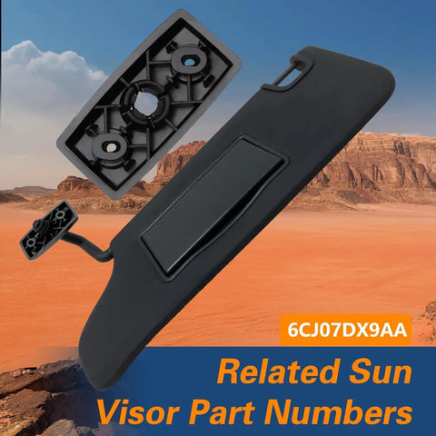 Jeep Wrangler Driver Side Sun Visor Mounting Clip Replacement Left Side Black Sun Visor Bracket For 2012 2018 PP Plastic