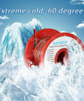 22 Gauge Flexible Two Conductor Parallel Silicone Wire Spool in red, showcased with icy background for high temperature resistance.