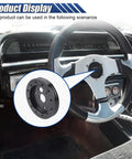 Top Shelf Steering Wheel Hub Adapter Spacer Kit Crafted From Heavy Duty Black Aluminum for factory shaft connection in cockpit.