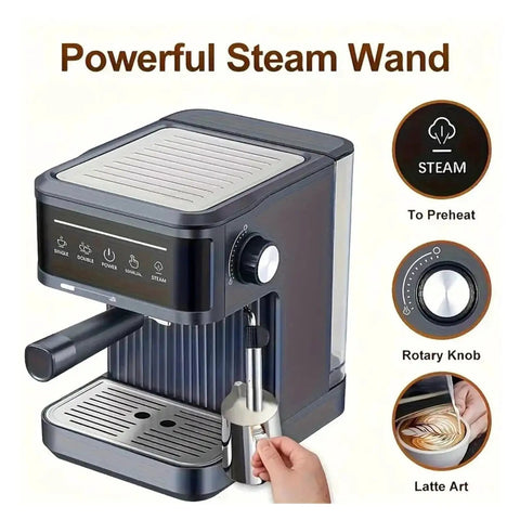 Kickstart Your Daily Hype With This Top Shelf Italian Espresso Coffee Maker Packing A 20 Bar Pressure Pump For Bold Shots features powerful steam wand.