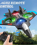 Foam RC Plane For Kids And Adults With Two Batteries, 360 Degree Flips, LED Lights flying with controller in outdoor setting