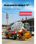 Tough As Nails Real Heavy Duty Mobile Concrete Mixer With Reliable Hydraulic Loading System built tough for construction sites.