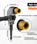 Close-up of right angle adapter from Flexible Drill Bit Extension Kit With 105 Degree Right Angle Adapter Magnetic Bit Holders.