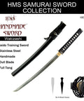 Unsharpened Stainless Steel Wakizashi Iaito For Iaido Training 21 Inch Practice Sword with Fuller Groove shown with sheath