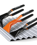 Three Piece Hand Seamers And Sheet Metal Bender Set With Straight 45 Degree And 90 Degree Pliers on corrugated sheet metal