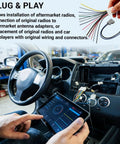 Radio Wiring Harness Kit With Antenna Adapter And Steering Wheel Control Wire for aftermarket stereo install in car interior