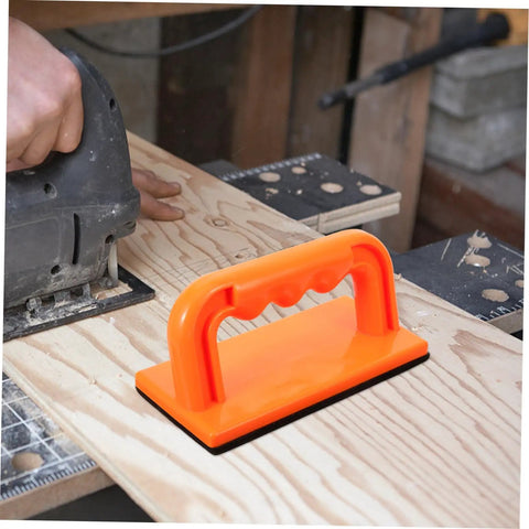 Pro Grade Table Saw Safety Push Block For Woodworking, Durable Orange Push Blocks For Workshops, Safer Push Stick in use