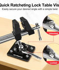 360 Degree Rotating Bench Vise With Quick Release Ratchet Wrench For Woodworking And Metalworking, 4 Inch Workbench Vise