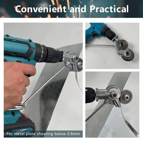 Electric Drill Shears Plate Cutter Nibbler Attachment With Adapter cutting metal sheet with pro grade metal snips tool