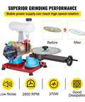 Built Like A Tank 370W Blade Sharpener With Wet Cooling Chamber For Circular And Carbide Edges showing grinding performance.