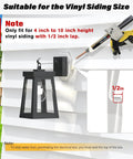 Vinyl Siding Mounting Blocks Kit With Octagon Mount Block And Plate For Half Inch Lap Siding, 4 To 10 Inch Height, White, Premium Paintable Plastic, Weatherproof Exterior Mounting Hardware For Quick No Fuss Easy Siding Install. Installed on white vinyl siding with 1/2 in lap