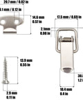 Dimensions of 24 Pack Stainless Steel Spring Toggle Locks With Clasp Buckle Latches For Cabinets, Boxes, Suitcases, and Drawers